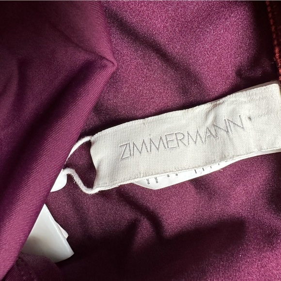 Zimmermann Purple Color blocked Bikini Bottom High Cut & High Waist 8-10 Lycra - Picture 7 of 10